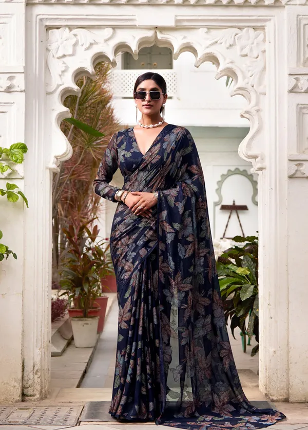 Dark_Blue_Floral_Lurex_Brasso_Lightweight_Viscose_Brasso_Work_Designer_Saree_For_Women