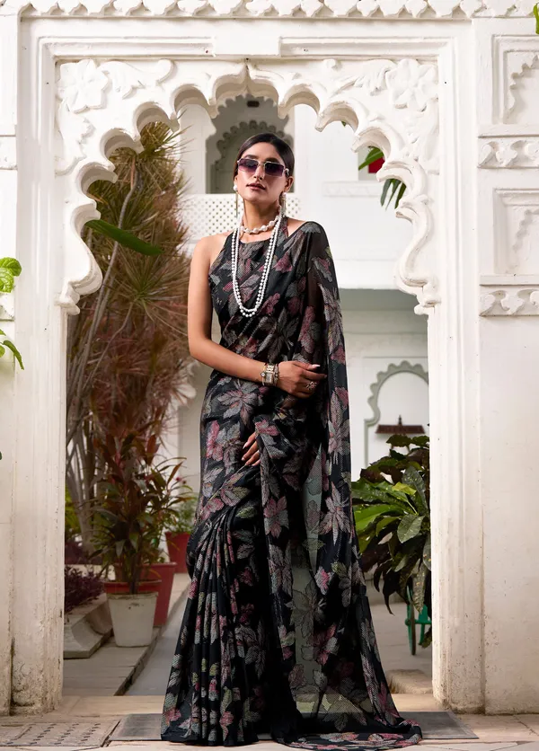 Dark_Blue_Floral_Lurex_Brasso_Lightweight_Viscose_Brasso_Work_Designer_Saree_For_Women