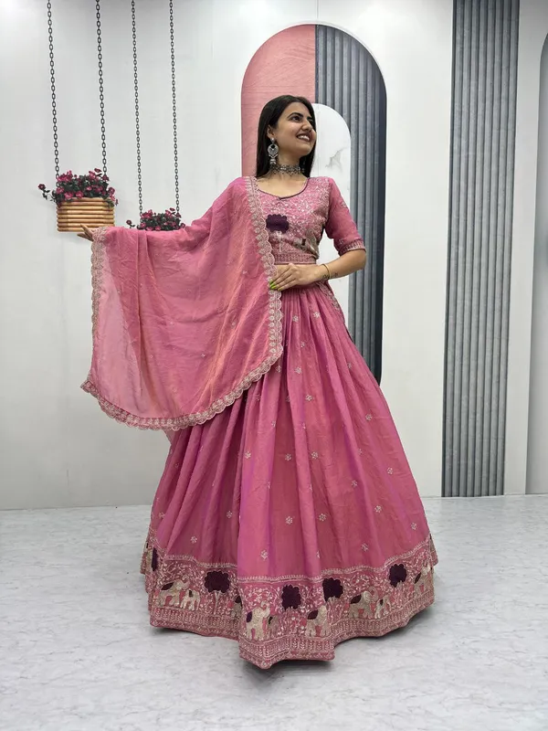 Pink_Premium_Moss_Simar_Pink_Banzaran_Lehenga_Choli_Heavy_Embroidery_For_Women