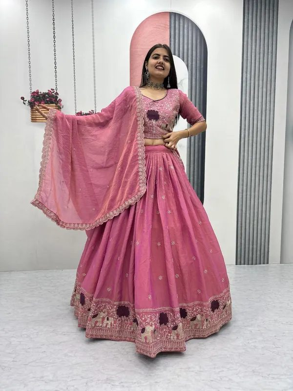 Pink_Premium_Moss_Simar_Pink_Banzaran_Lehenga_Choli_Heavy_Embroidery_For_Women