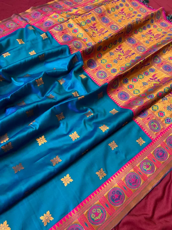 Dark_Purple_Premium_Soft_Banjaran_Paithani_Beautiful_Zari_Weaving_Silk_Saree_For_Women