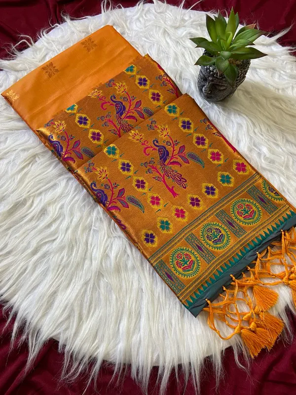 Yellow_Premium_Soft_Banjaran_Paithani_Beautiful_Zari_Weaving_Silk_Saree_For_Women