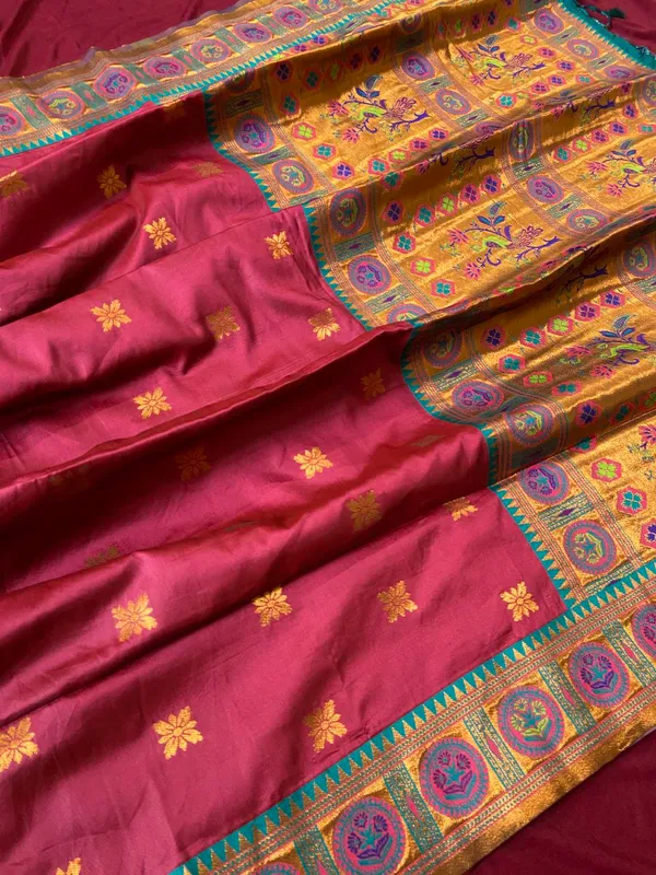 Pink_Premium_Soft_Banjaran_Paithani_Beautiful_Zari_Weaving_Silk_Saree_For_Women