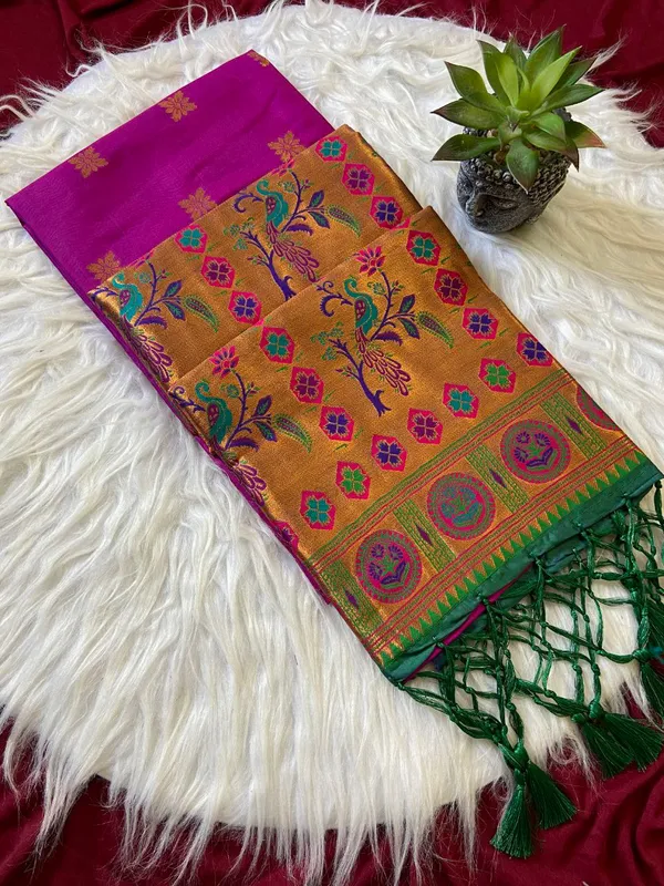 Pink_Premium_Soft_Banjaran_Paithani_Beautiful_Zari_Weaving_Silk_Saree_For_Women