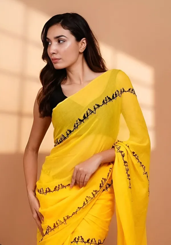 Multicolor_Banjaran_New_Launch_Pure_Linen_Wax_Finish_Digital_Prints_Cotton_Saree_For_Women