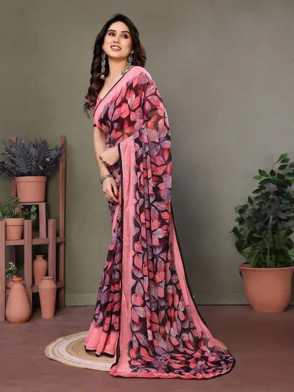 Red_Chiffon_Banjaran_Floral_Soft_Chiffon_Floral_Mill_Print_And_Elegant_Lace_Border_Saree_For_Women