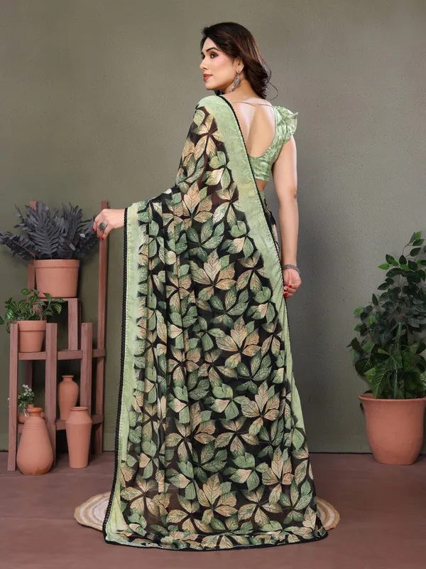 Gray_Chiffon_Banjaran_Floral_Soft_Chiffon_Floral_Mill_Print_And_Elegant_Lace_Border_Saree_For_Women