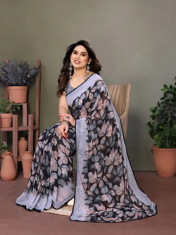 Gray_Chiffon_Banjaran_Floral_Soft_Chiffon_Floral_Mill_Print_And_Elegant_Lace_Border_Saree_For_Women