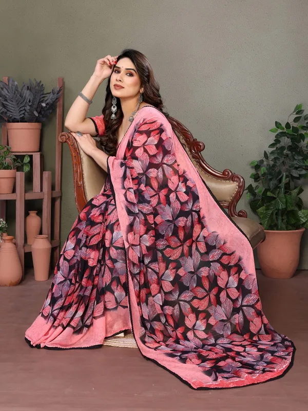 Pista_Green_Chiffon_Banjaran_Floral_Soft_Chiffon_Floral_Mill_Print_And_Elegant_Lace_Border_Saree_For_Women