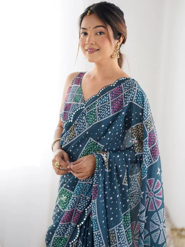 Multicolor_Beautiful_Banjaran_Digital_Printing_Wax_Finishing_In_Saree_For_Women