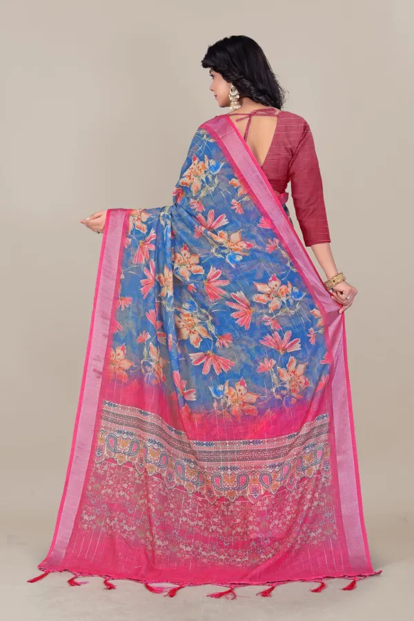 Multicolor_Pure_Linen_Lurex_Jari_Line_Zari_Borders_Cotton_Saree_For_Women