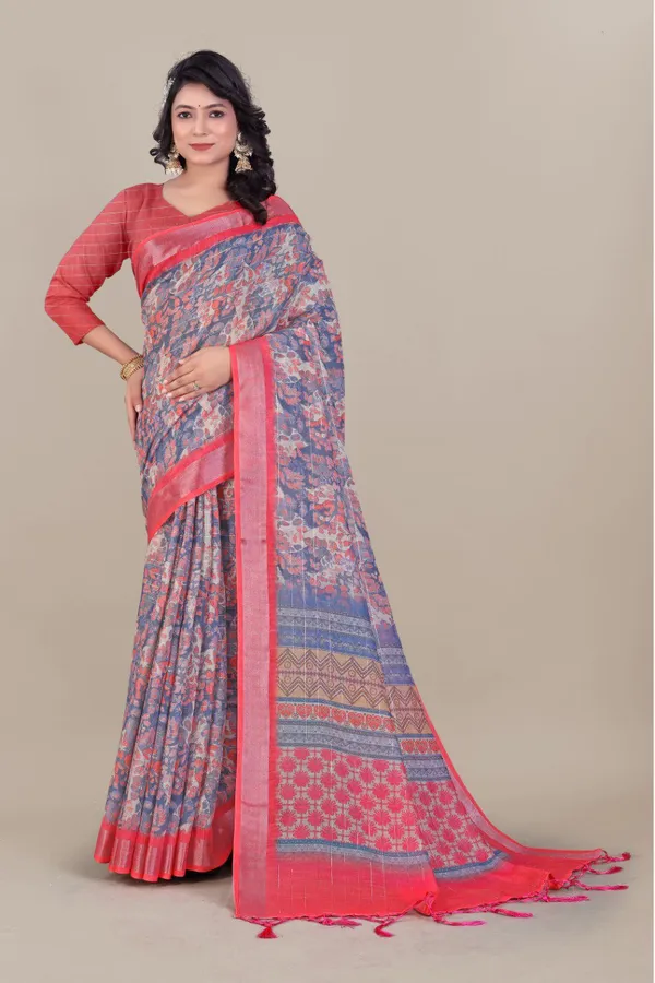 Multicolor_Banjaran_Designer_Linen_Lurex_Weave_And_Handmade_Zalar_Cotton_Saree_For_Women