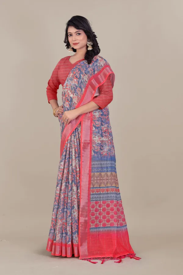Multicolor_Banjaran_Designer_Linen_Lurex_Weave_And_Handmade_Zalar_Cotton_Saree_For_Women