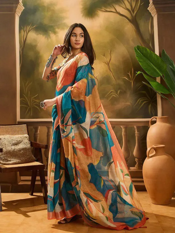 Multicolor_Painterly_Abstract_Digital_Print_Linen_Cotton_Saree_For_Women