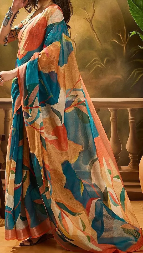 Multicolor_Painterly_Abstract_Digital_Print_Linen_Cotton_Saree_For_Women