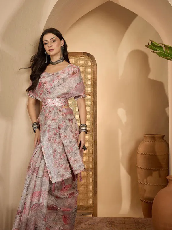 Off_White_Base_Pastel_Pink_And_Grey_Digital_Saree_For_Women