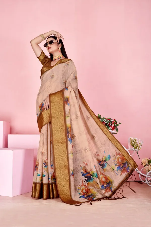 Multicolor_Golden_Blossom_Elegance_Saree_For_Women