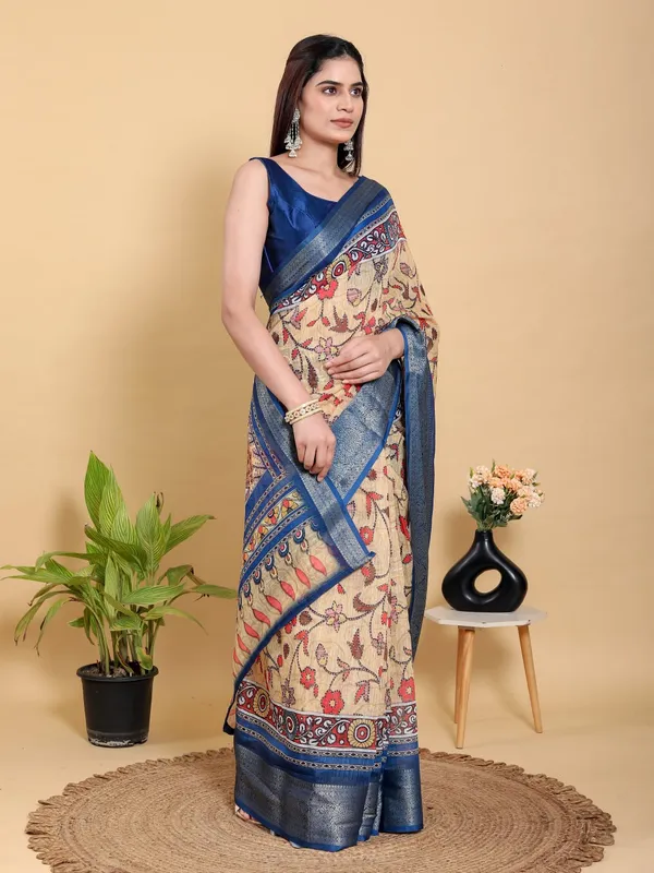 Multicolor_Artistic_Linen_Cotton_Saree_For_Women