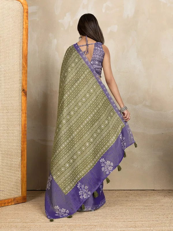 Multicolor_Olive_Green_And_Purple_Dualtone_Printed_Erode_Anmol_Silk_Saree_For_Women