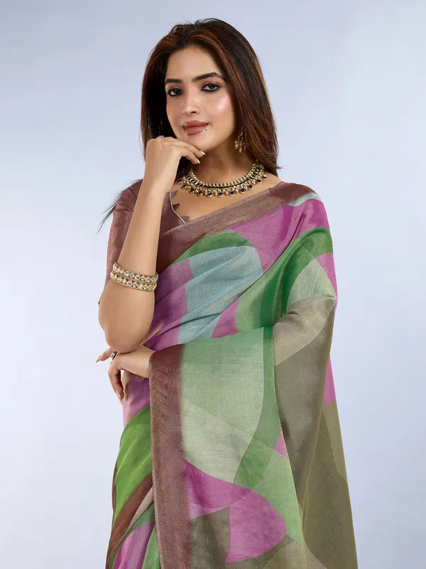 Multicolor_Abstract_Printed_Saree_For_Women