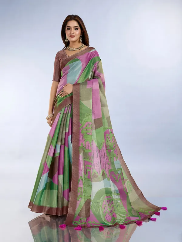 Multicolor_Abstract_Printed_Saree_For_Women