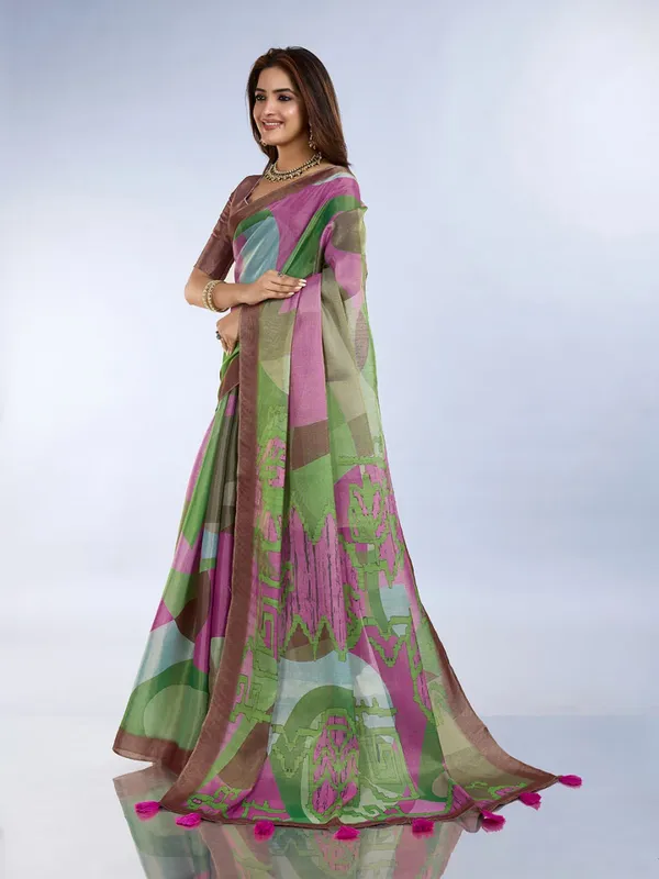 Multicolor_Abstract_Printed_Saree_For_Women