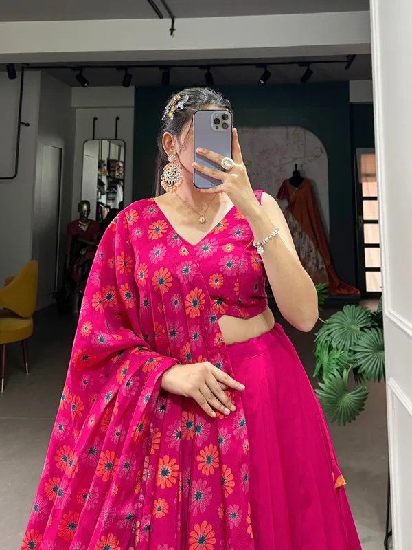 Multicolor_Festive_Mirror_Collection_Tussar_Silk_Lehenga_Choli_Tassel_Dupatta_For_Women