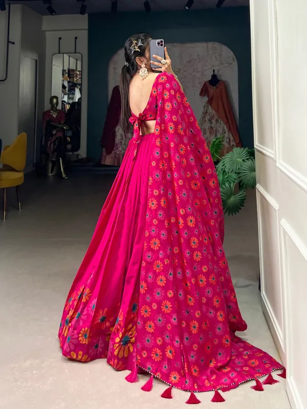 Multicolor_Festive_Mirror_Collection_Tussar_Silk_Lehenga_Choli_Tassel_Dupatta_For_Women