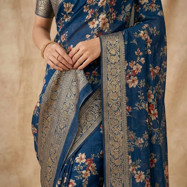 Morpitch_Designer_Freehand_Dola_Silk_Saree_For_Women