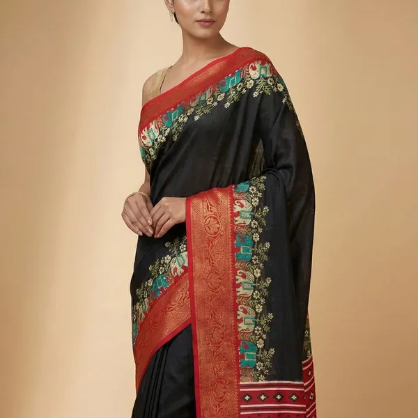 Black_Designer_Freehand_Dola_Silk_Jacquard_Border_For_Saree_Women
