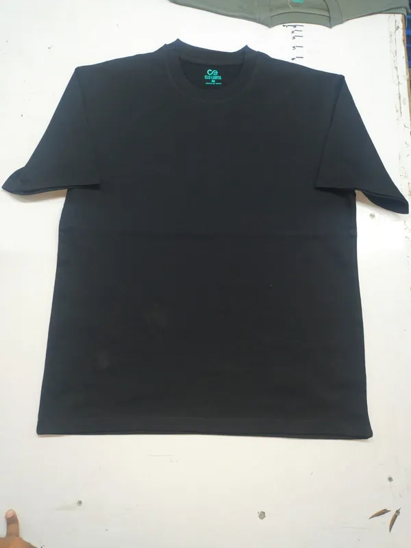 Unisex_Plain_Black_Cotton_Oversized_T-Shirt