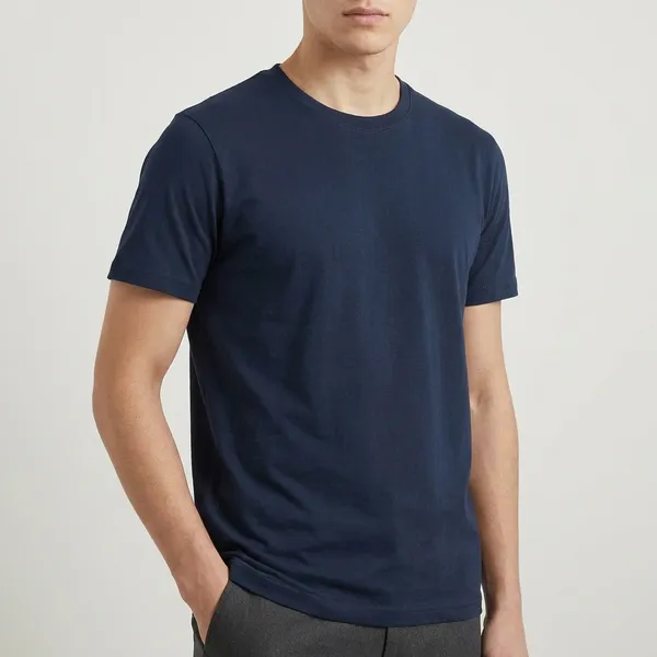 Navy_Blue_Cotton_Round_Neck_Regular_Fit_T-Shirt_For_Men