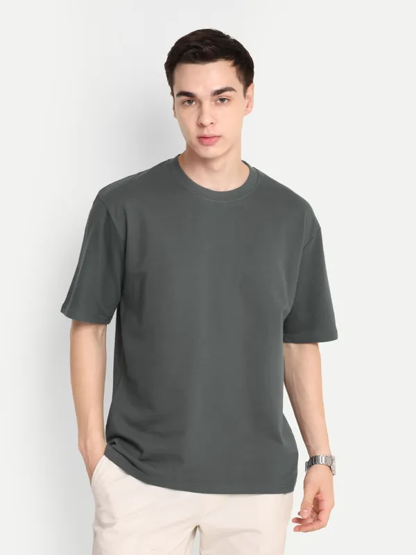 Smoke_Dark_Grey_Structured_Heavyweight_Oversize_T-shirt