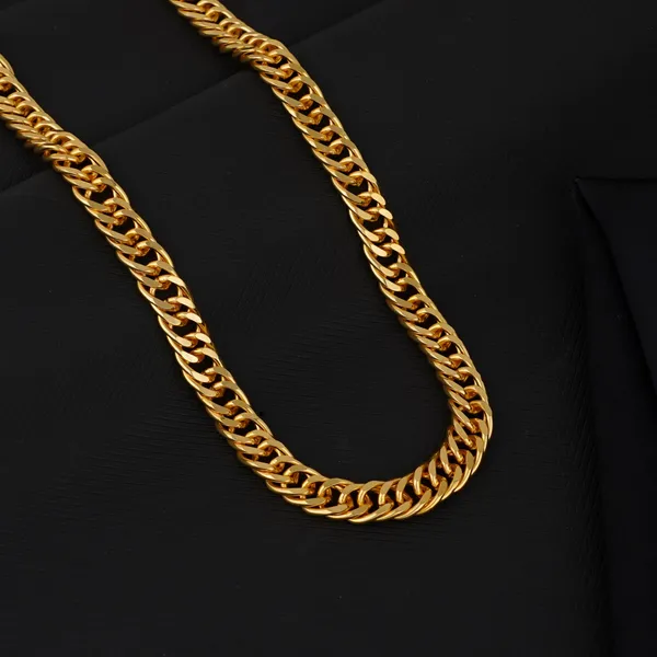 Gold_Toned_Cuban_Link_Chain_Necklace_For_Men.