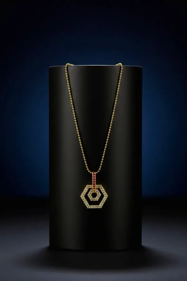 Elegant_Hexagonal_Diamond_Pendant_Necklace_With_Ruby_Accents_For_women_and_Girls.