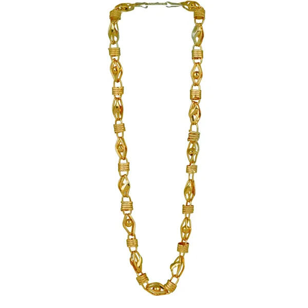 Traditional_Gold_Toned_Barrel_Chain_Necklace_For_Men.