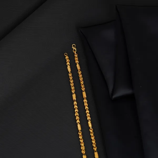 Gold_Toned_Rope_Chain_Necklace_With_Barrel_Bead_Accents_For_Men.