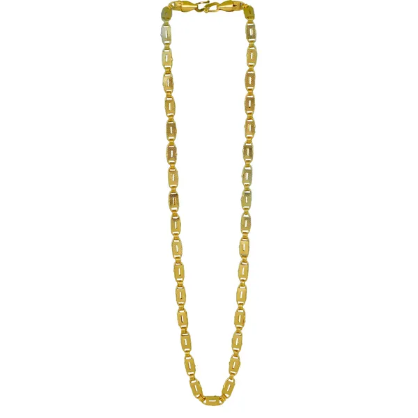 Elegant_Gold_Toned_Barrel_Chain_Necklace_For_Men.