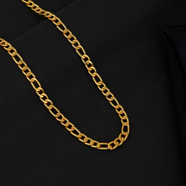 Classic_Gold_Toned_Figaro_Chain_Necklace_For_Men_And_Women.