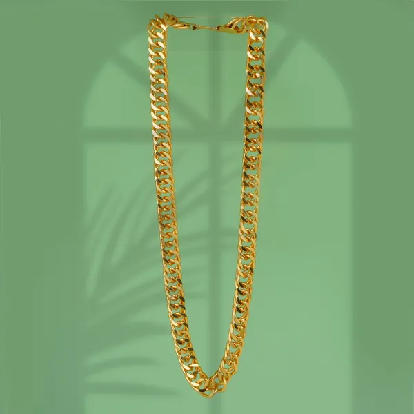 Gold_Toned_Cuban_Link_Chain_Necklace_For_Men.