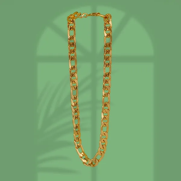 Gold_Toned_Figaro_Chain_Necklace_For_Men.