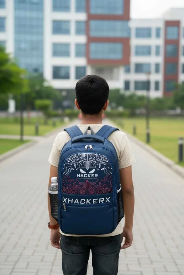 Blue_Nylon_Hacker_Backpack_35L_For_Boys_And_Girls