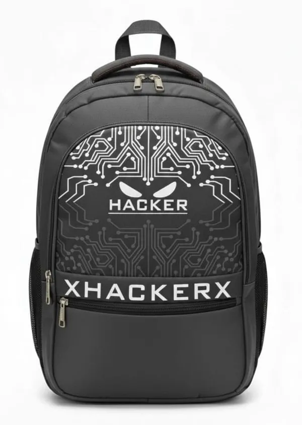 Grey_Nylon_Hacker_Backpack_35L_For_Boys_And_Girls