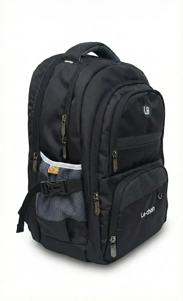 Black_Polyester_Bag_Front_Two_Pocket_Laptop_Backpack_38_L_For_Boys_And_Girls