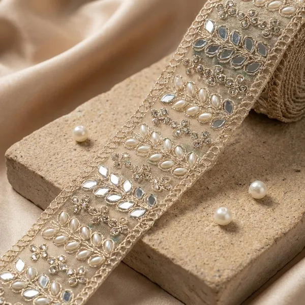 Off_White_Cotton_Premium_Stone_And_Mirror_Border_For_Women