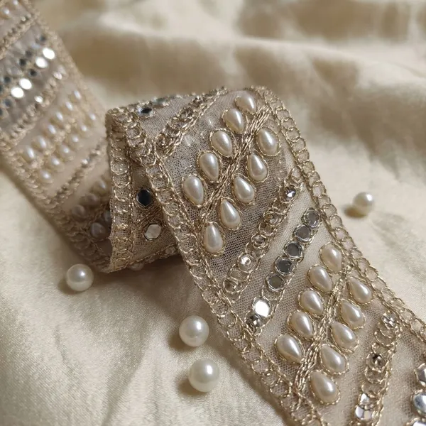 Off_White_Cotton_Premium_Stone_And_Mirror_Border_For_Women