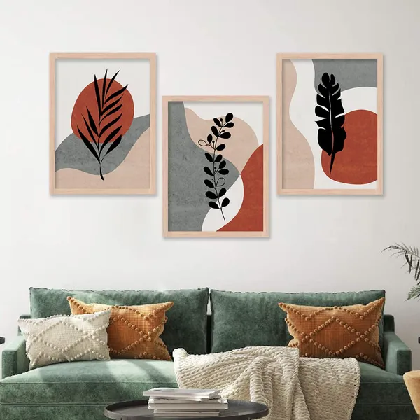 ARTELLY_Modern_Art_Framed_Wall_Paintings_For_Wall/Home_Decoration_Living_Room_Bedroom_Frames_For_Office_Hotel_Cafe_Wall_Decor_Big_Size_Decorative_Artwork_items,_Set_of_3_(11inch_x_14inch,_Boho_14)