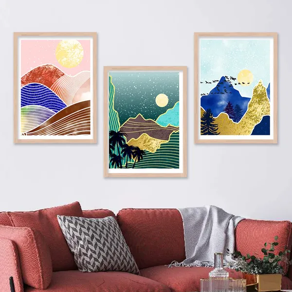 ARTELLY_Modern_Art_Framed_Wall_Paintings_For_Wall/Home_Decoration_Living_Room_Bedroom_Frames_For_Office_Hotel_Cafe_Wall_Decor_Big_Size_Decorative_Artwork_items,_Set_of_3_(11inch_x_14inch,_Boho_8)