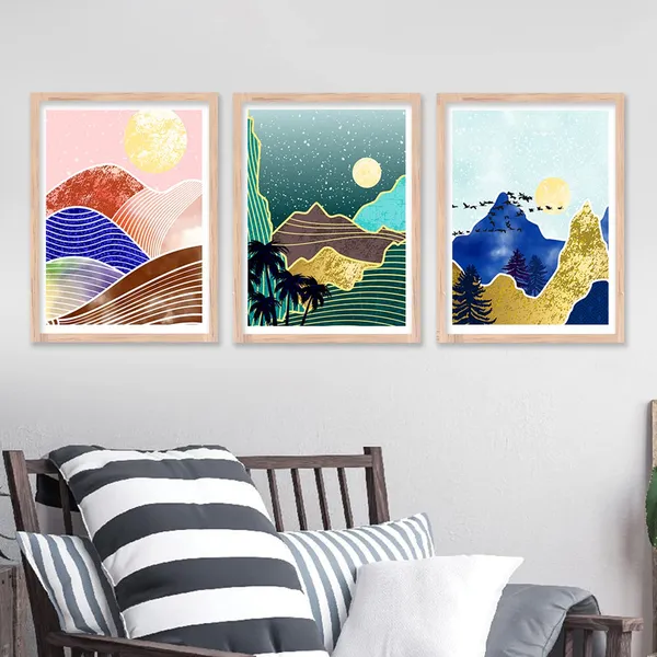 ARTELLY_Modern_Art_Framed_Wall_Paintings_For_Wall/Home_Decoration_Living_Room_Bedroom_Frames_For_Office_Hotel_Cafe_Wall_Decor_Big_Size_Decorative_Artwork_items,_Set_of_3_(11inch_x_14inch,_Boho_8)