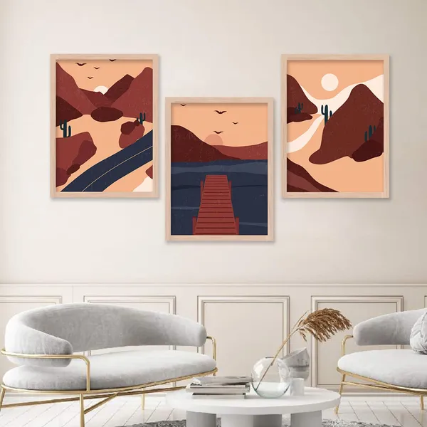 ARTELLY_Modern_Art_Framed_Wall_Paintings_For_Wall/Home_Decoration_Living_Room_Bedroom_Frames_For_Office_Hotel_Cafe_Wall_Decor_Big_Size_Decorative_Artwork_items,_Set_of_3_(11inch_x_14inch,_Boho_9)
